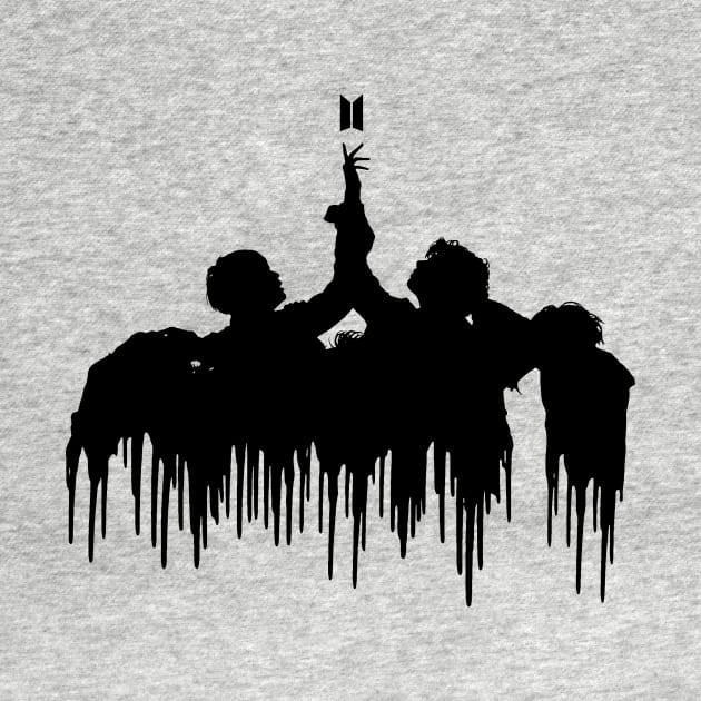 BTS Fake Love melting silhouette (black) | Army | Kpop by Vane22april